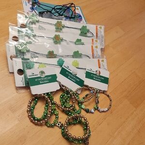 Celebrate St. Patrick's Day With Green and Gold Bracelets And Light Up Necklaces